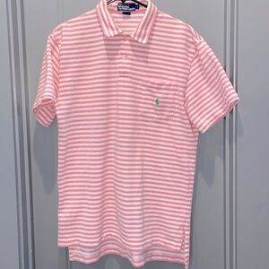 Ralph Lauren pink and white polo